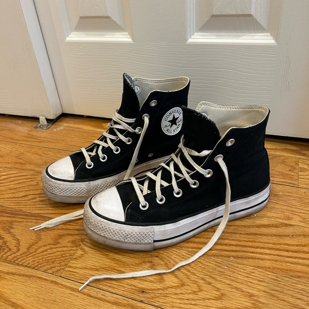 Converse Black and White High-Top Sneakers